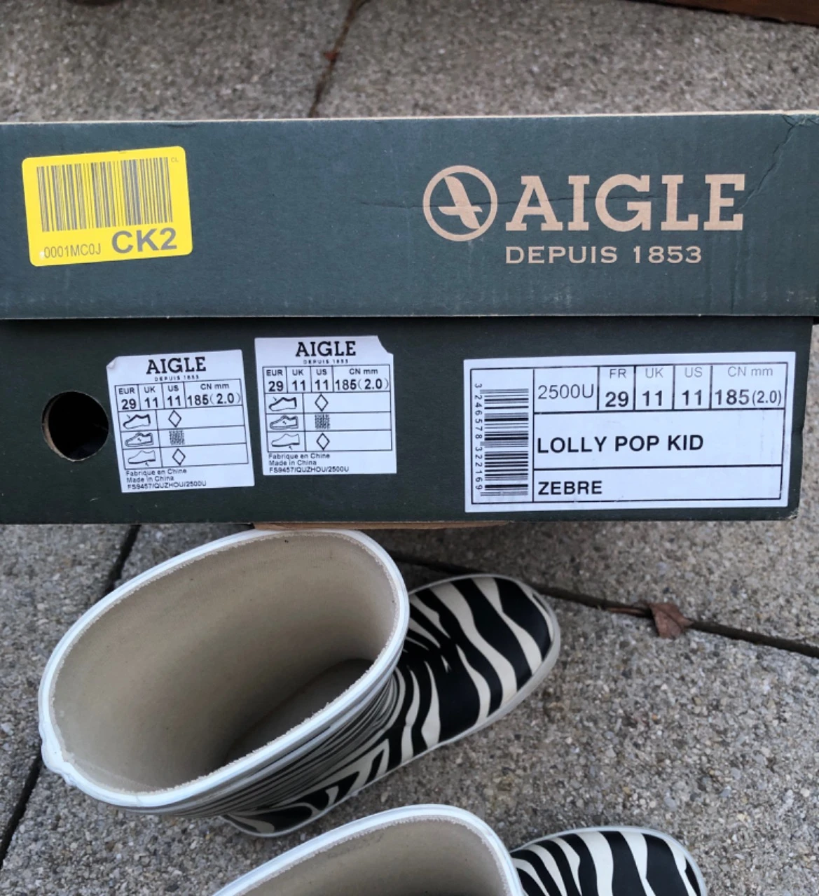 Bottes de pluie Aigle pointure 29 – photo 2